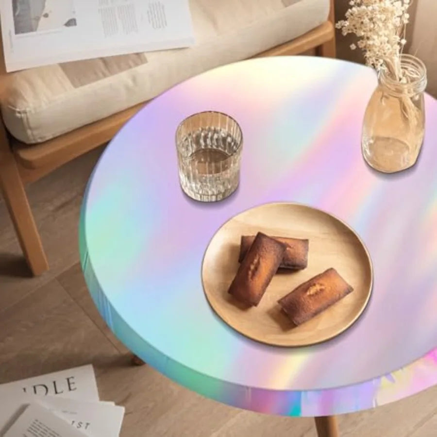 Exemple de retombée de la nappe sur une table ronde