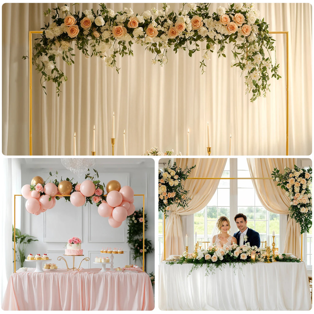 Idées de compositions florales pour une arche de table