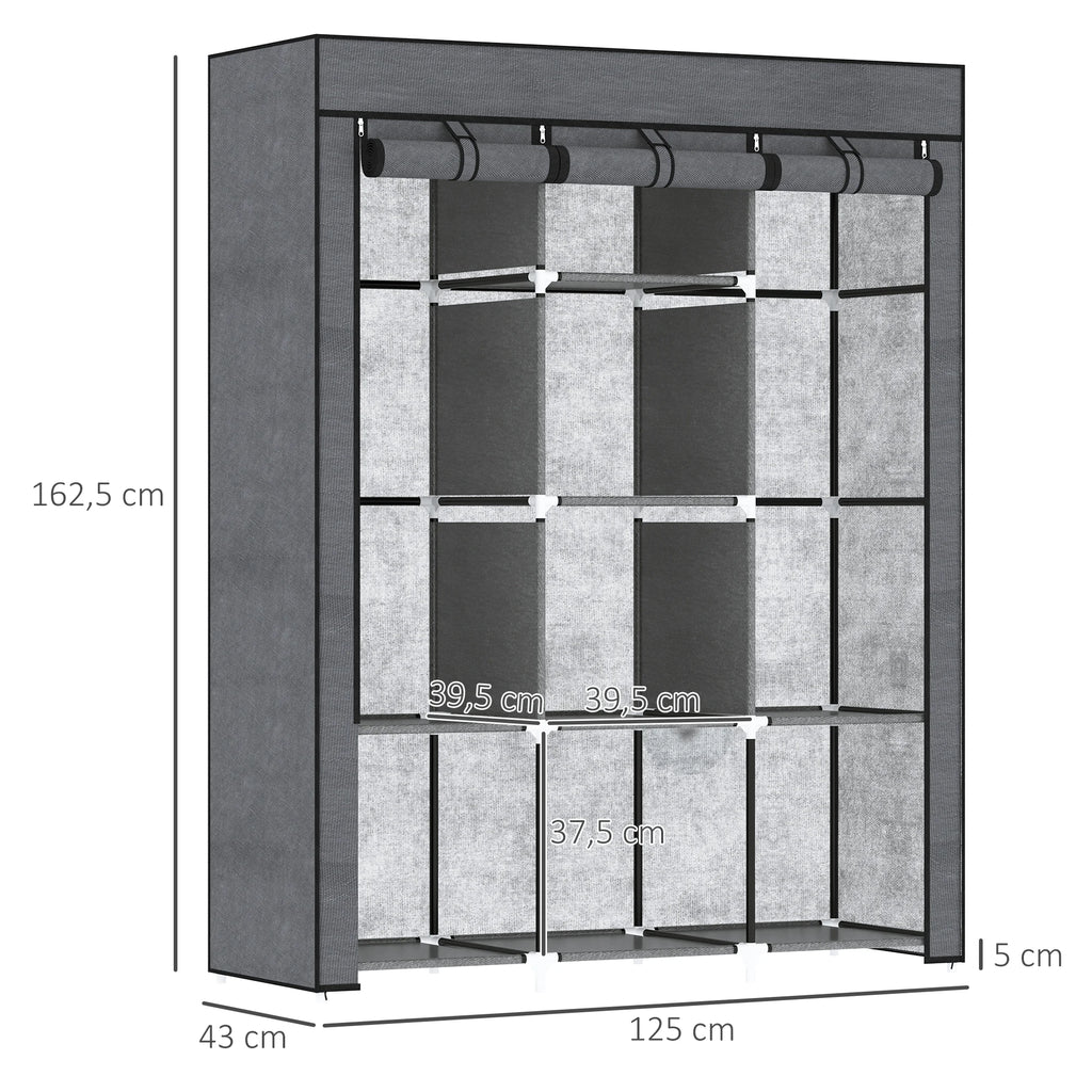 Armoire penderie en tissu – 125 × 43 × 162,5 cm – vue 5