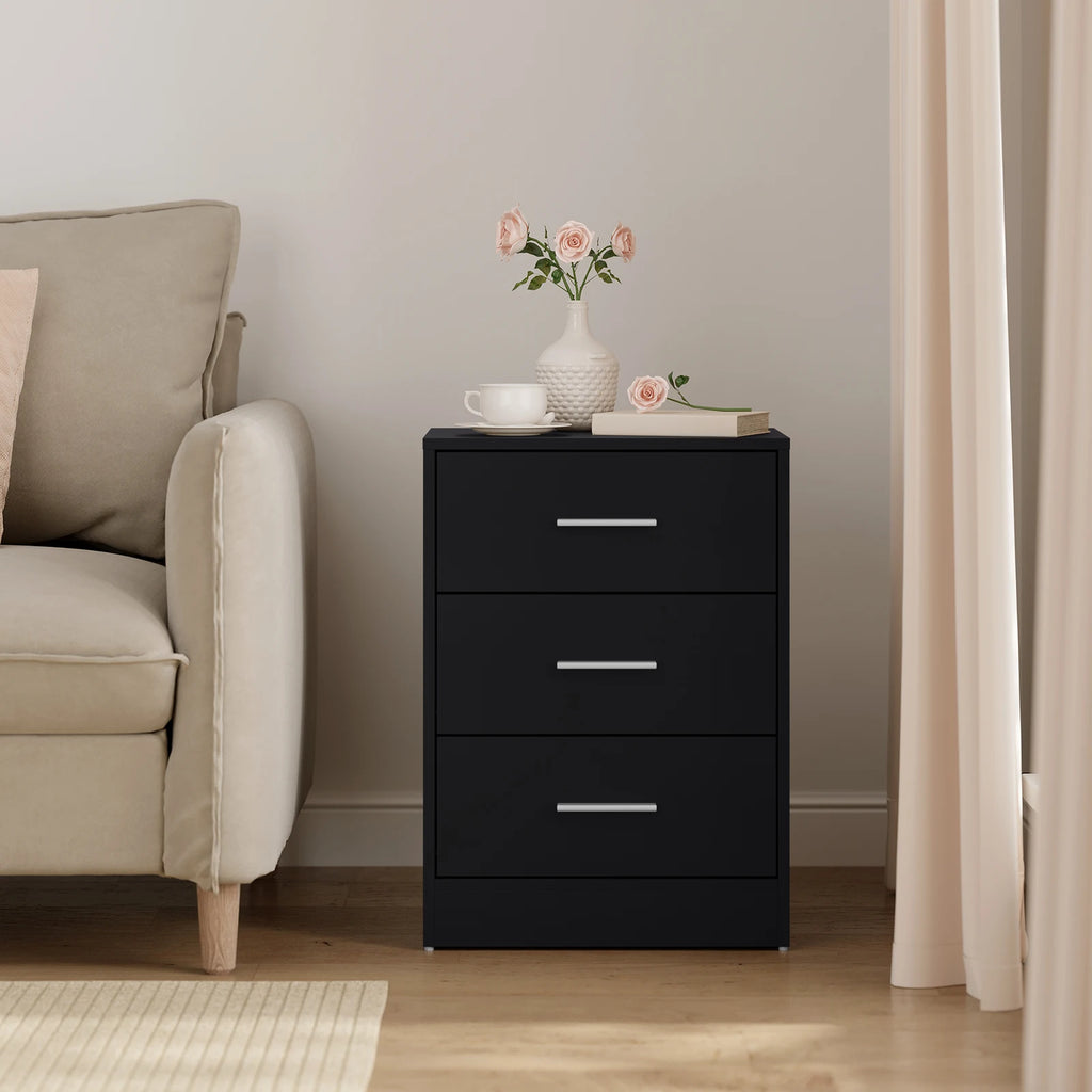 Lot de 2 tables de chevet à 3 tiroirs 39 × 54 cm