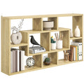 Étagère murale en bois à huit cases pour livres et CD
