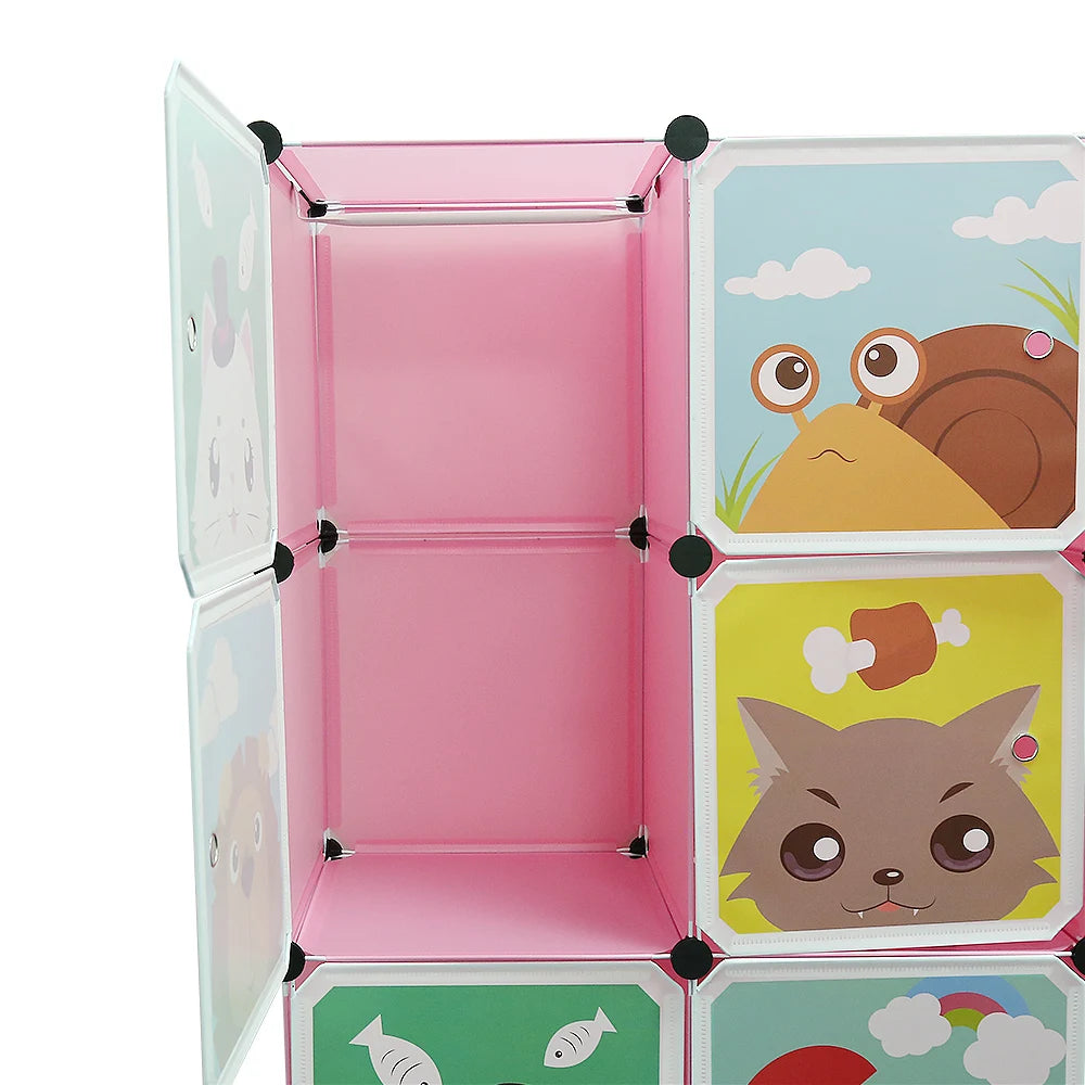 Armoire enfant avec bibliothèque et 2 penderies