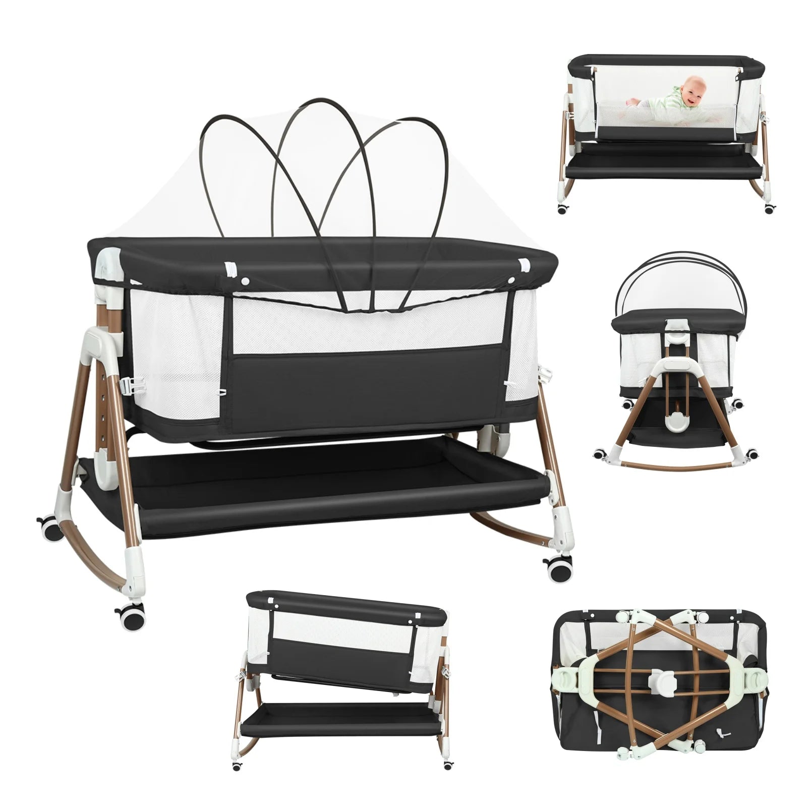 Berceau cododo 3 en 1 réglable avec matelas