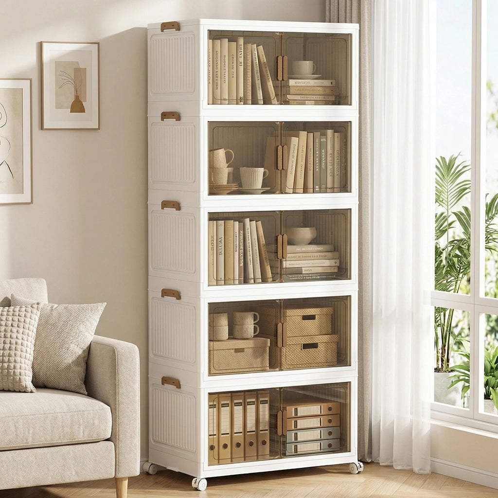 Armoire pliable à roulettes 4 ou 5 niveaux