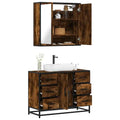 Ensemble salle de bain avec meuble vasque et armoire murale