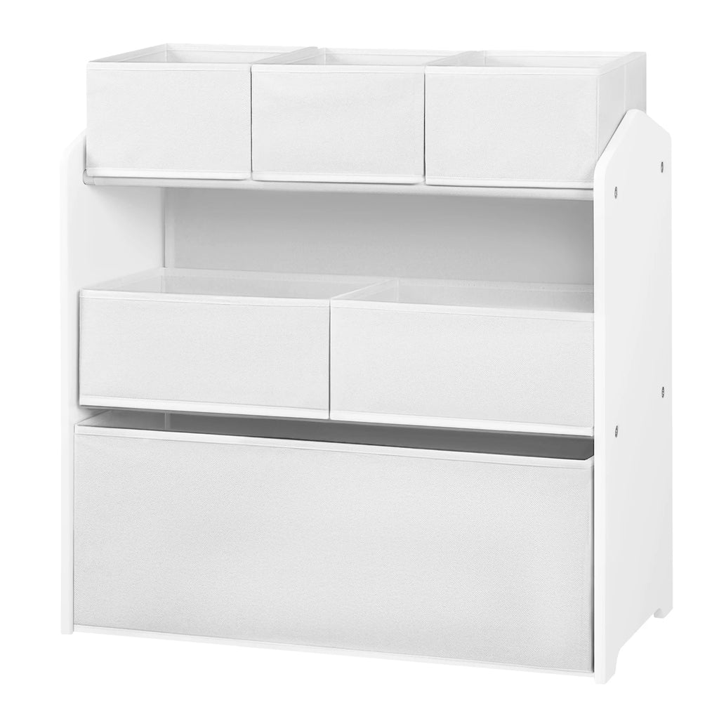 Meuble de rangement pour jouets à six bacs amovibles