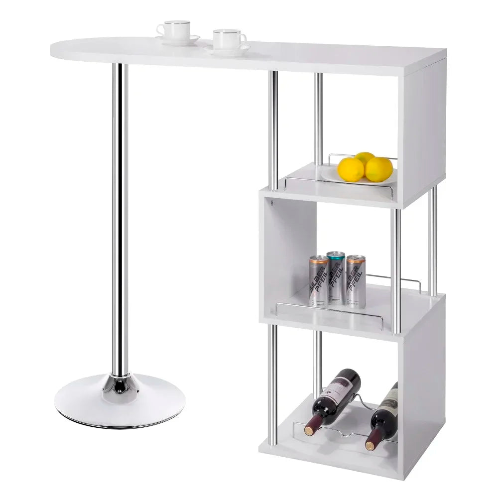 Table de bar haute à trois étagères avec plateau de 113 cm, visuel 8