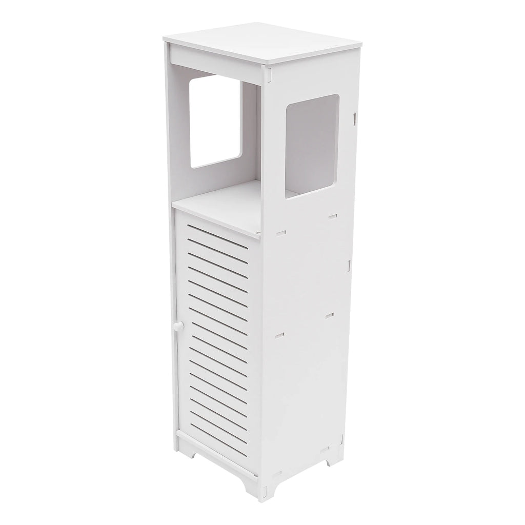 Meuble de salle de bain 4 niveaux en PVC 28 × 25 × 90 cm
