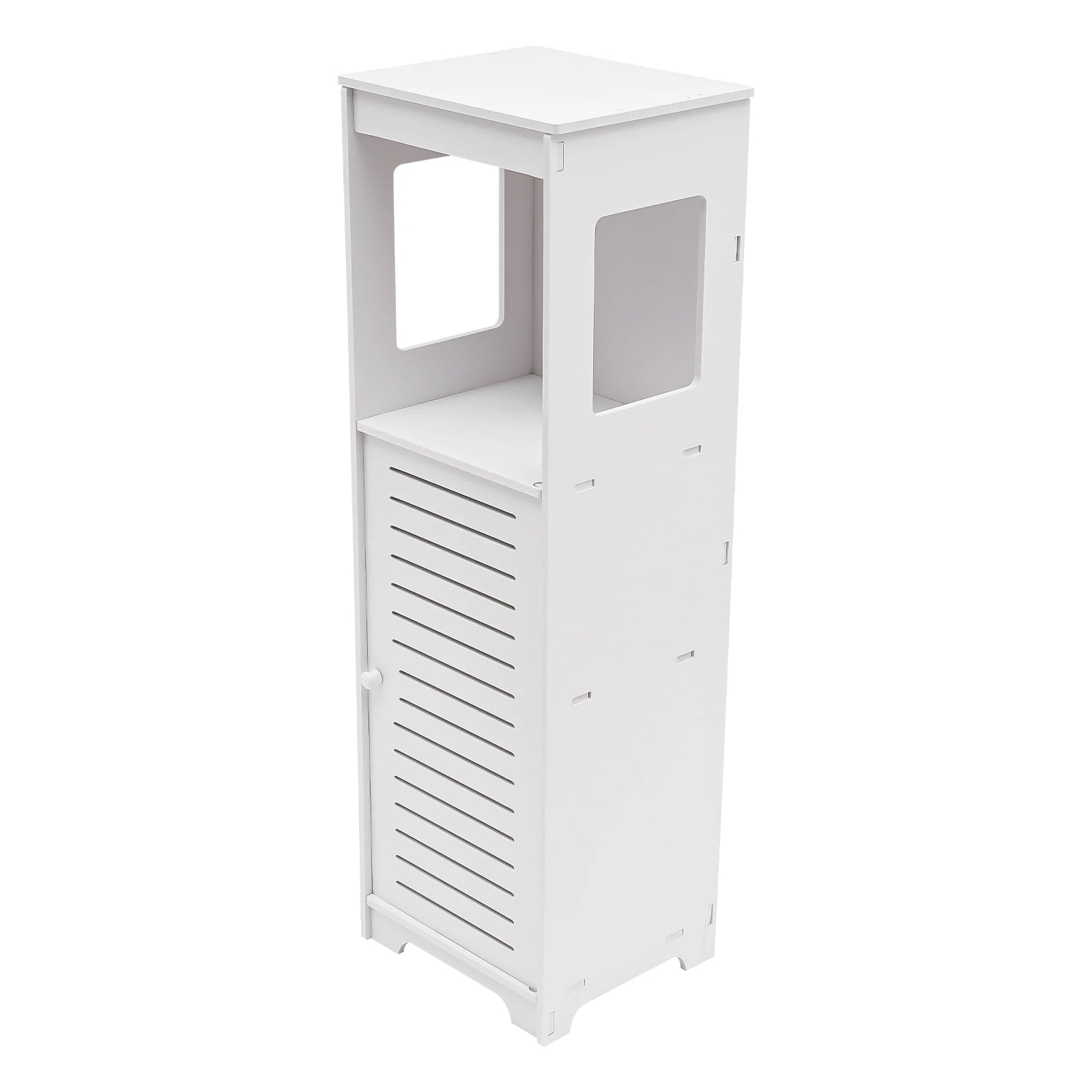 Meuble de salle de bain 4 niveaux en PVC 28 × 25 × 90 cm