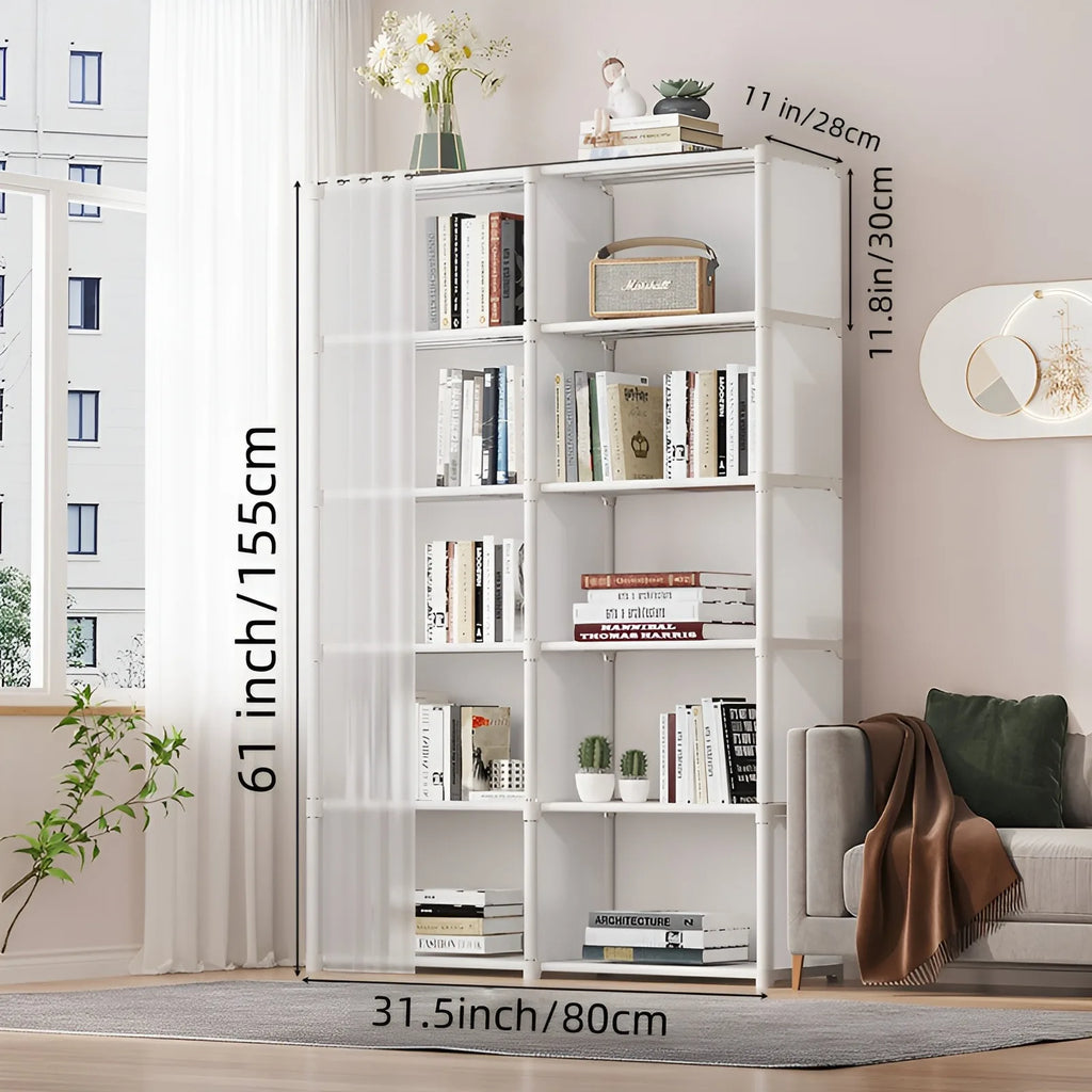 Armoire à rideau avec 6 niveaux de rangement – vue 5