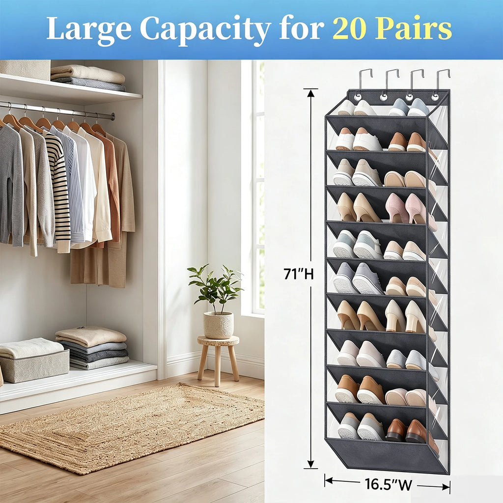 Rangement suspendu pour chaussures à dix poches, visuel 13