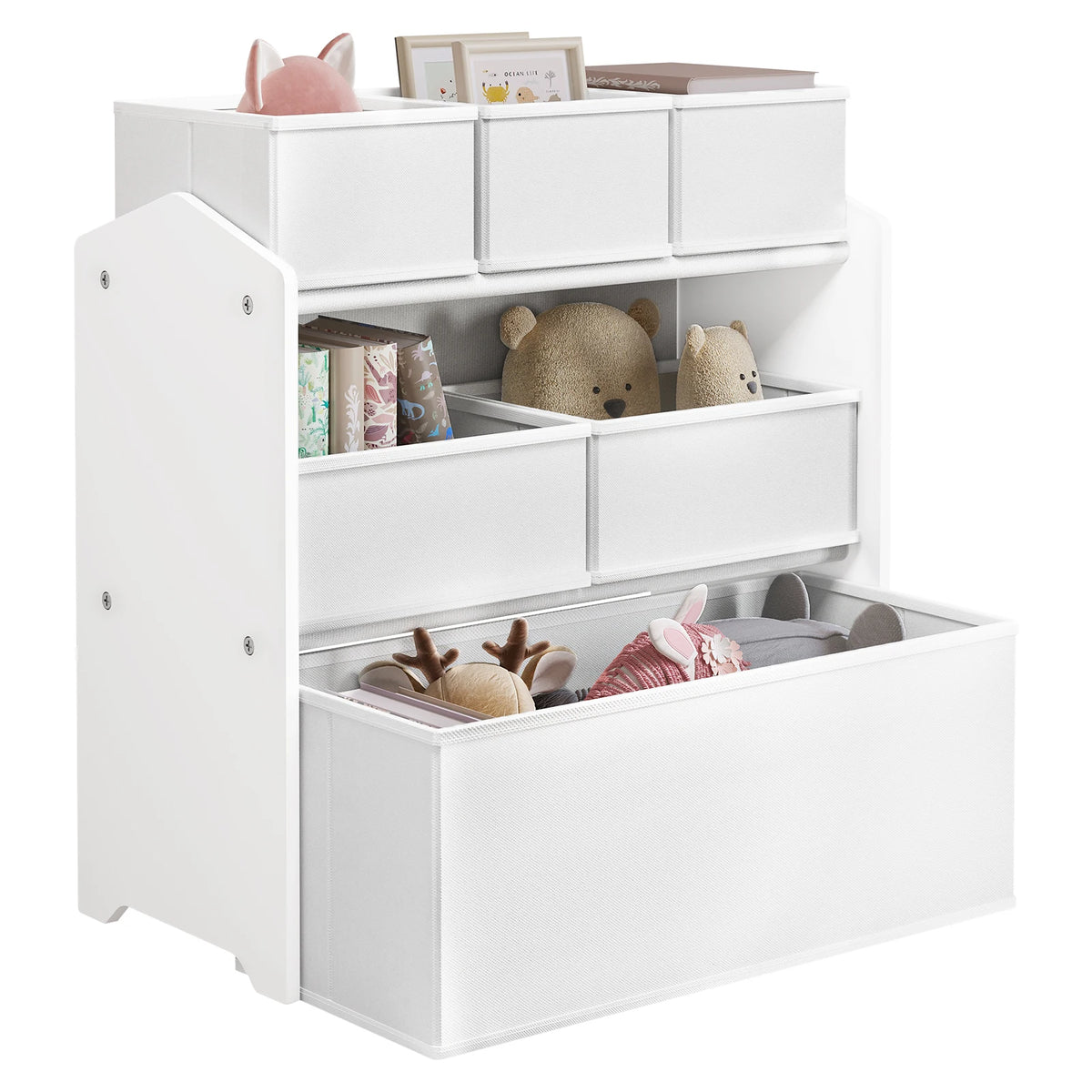 Meuble de rangement pour jouets à six bacs amovibles, illustration 2