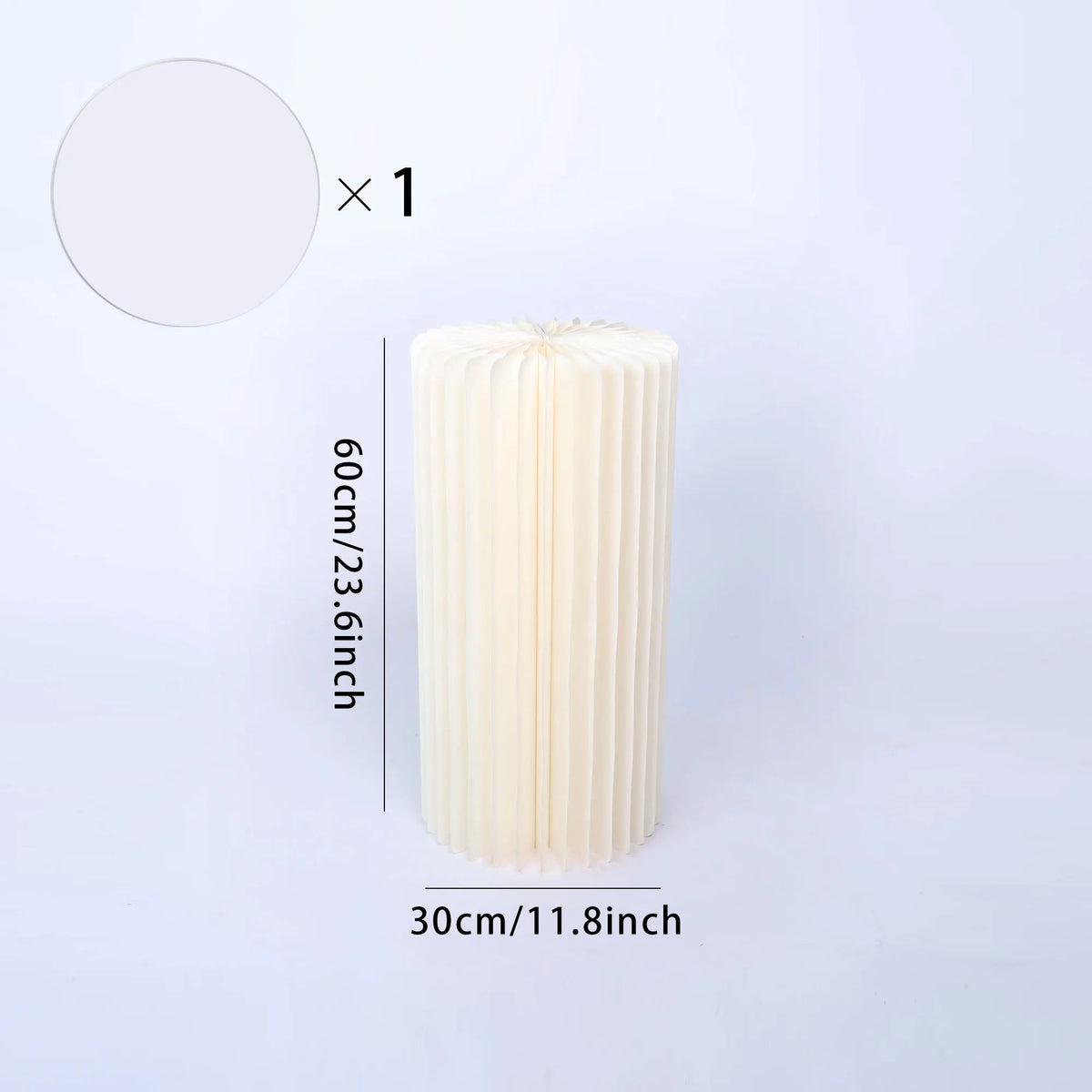 Colonnes de réception pliantes : colonne blanche hauteur 60 cm.