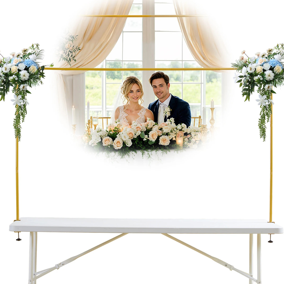 Exemple de support de décor pour une table d’honneur