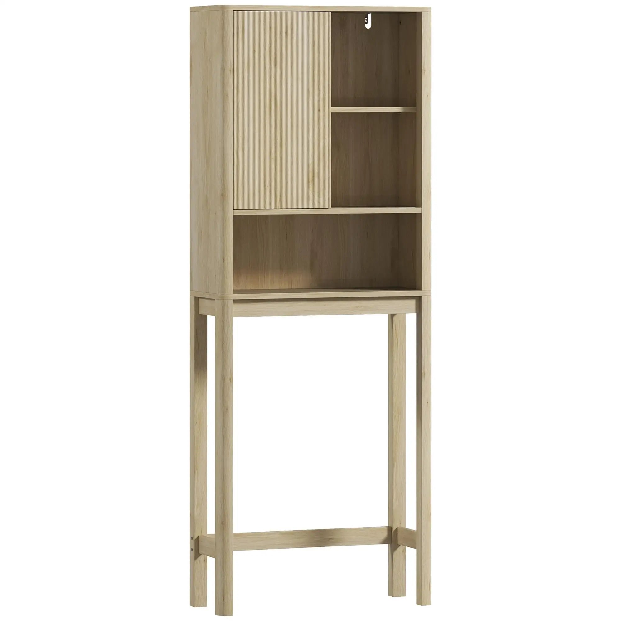 Meuble au-dessus des WC à porte cannelée 65 × 25 × 170 cm