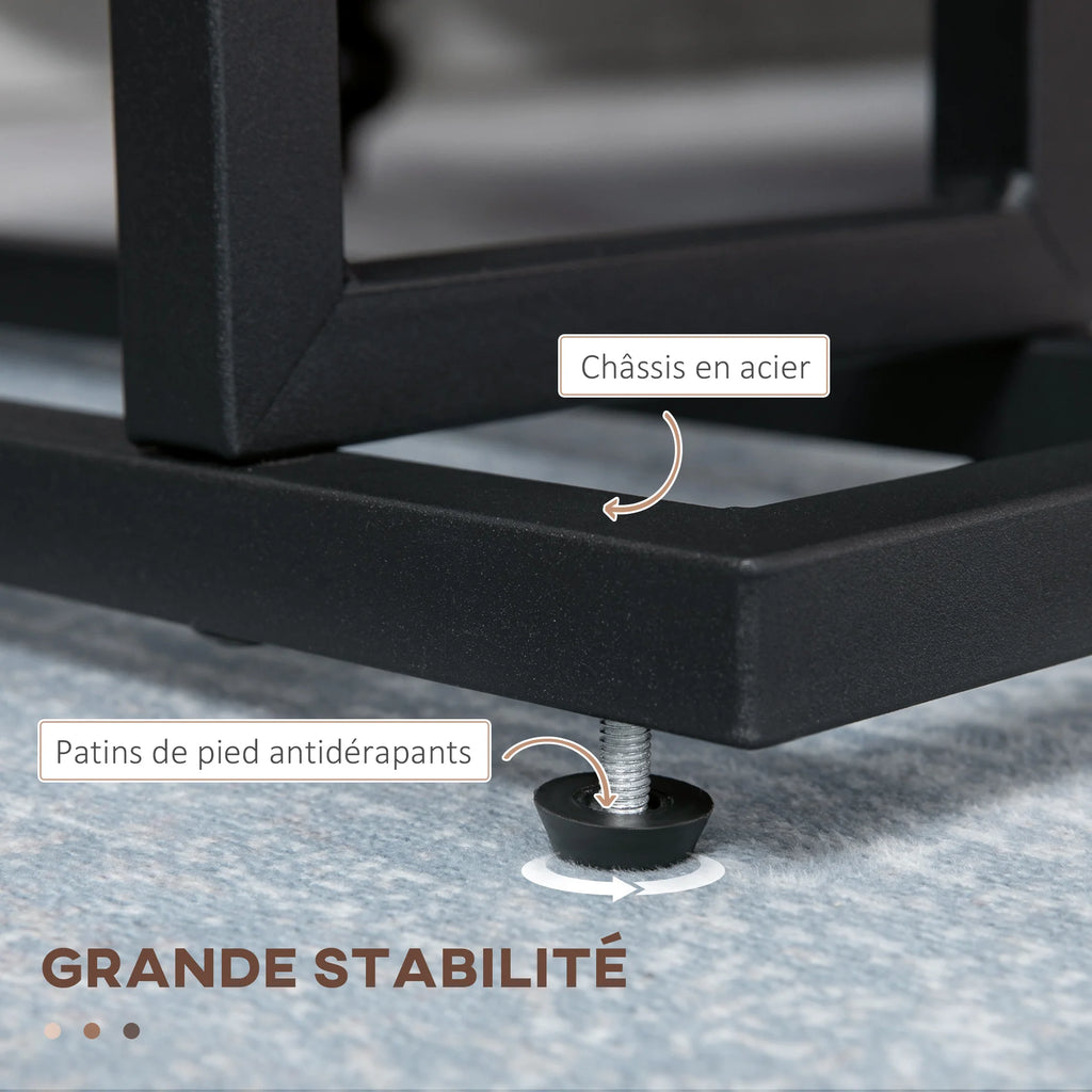 Table d’appoint étroite avec porte-revues – 49 × 19 × 55 cm – vue 6