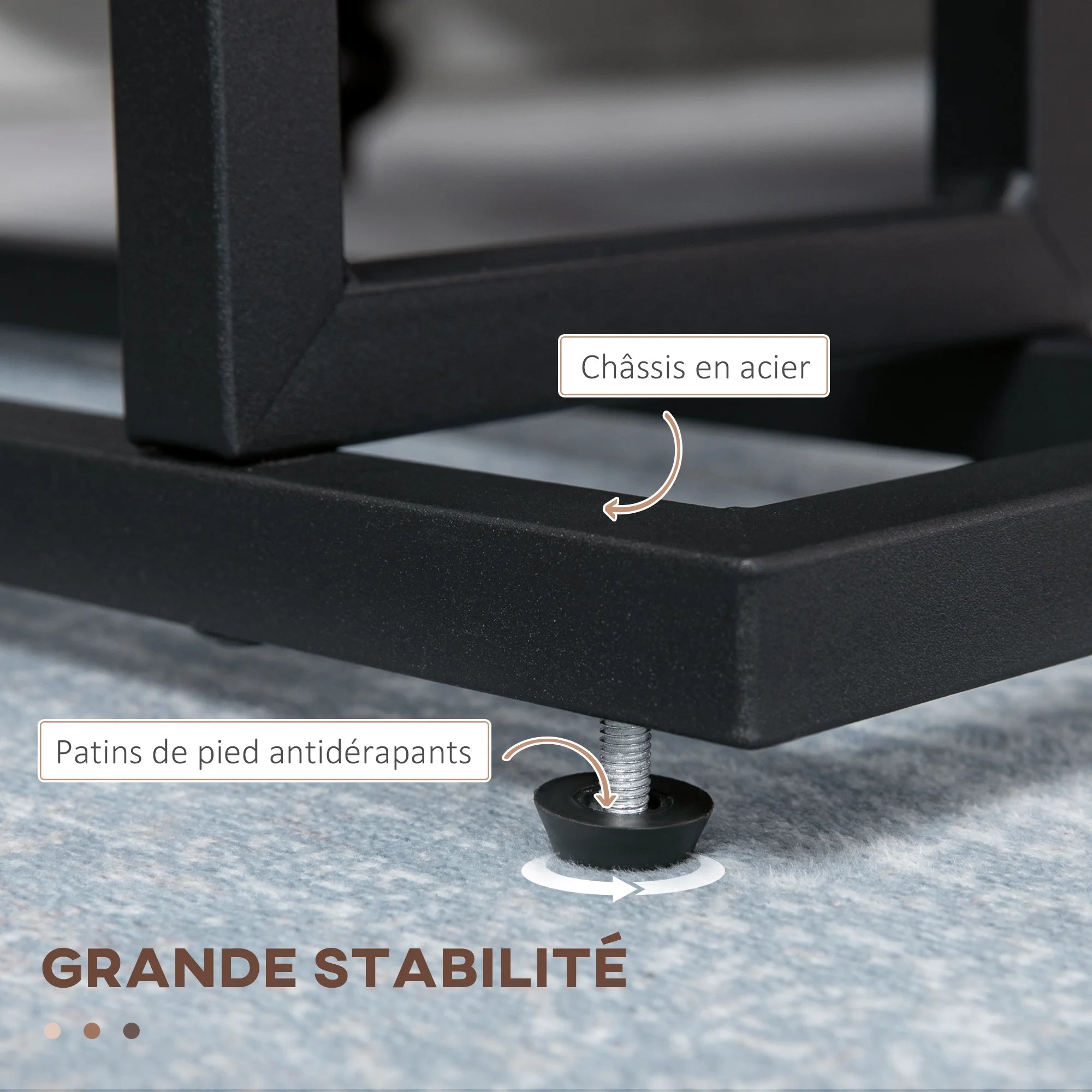 Table d’appoint étroite avec porte-revues – 49 × 19 × 55 cm – vue 6