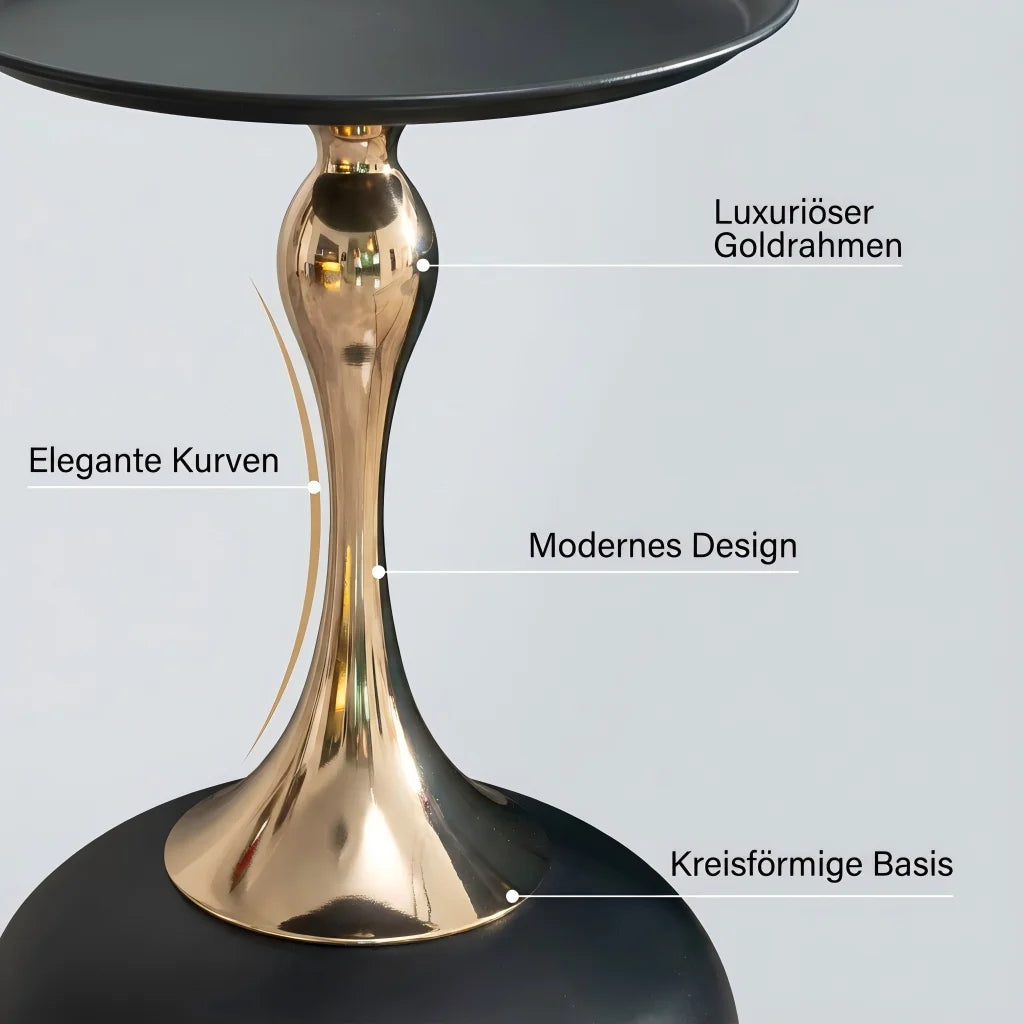 Table d’appoint ronde en métal hauteur 54 cm