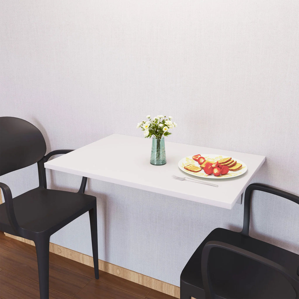 Table murale pliante 60 × 40 cm blanche