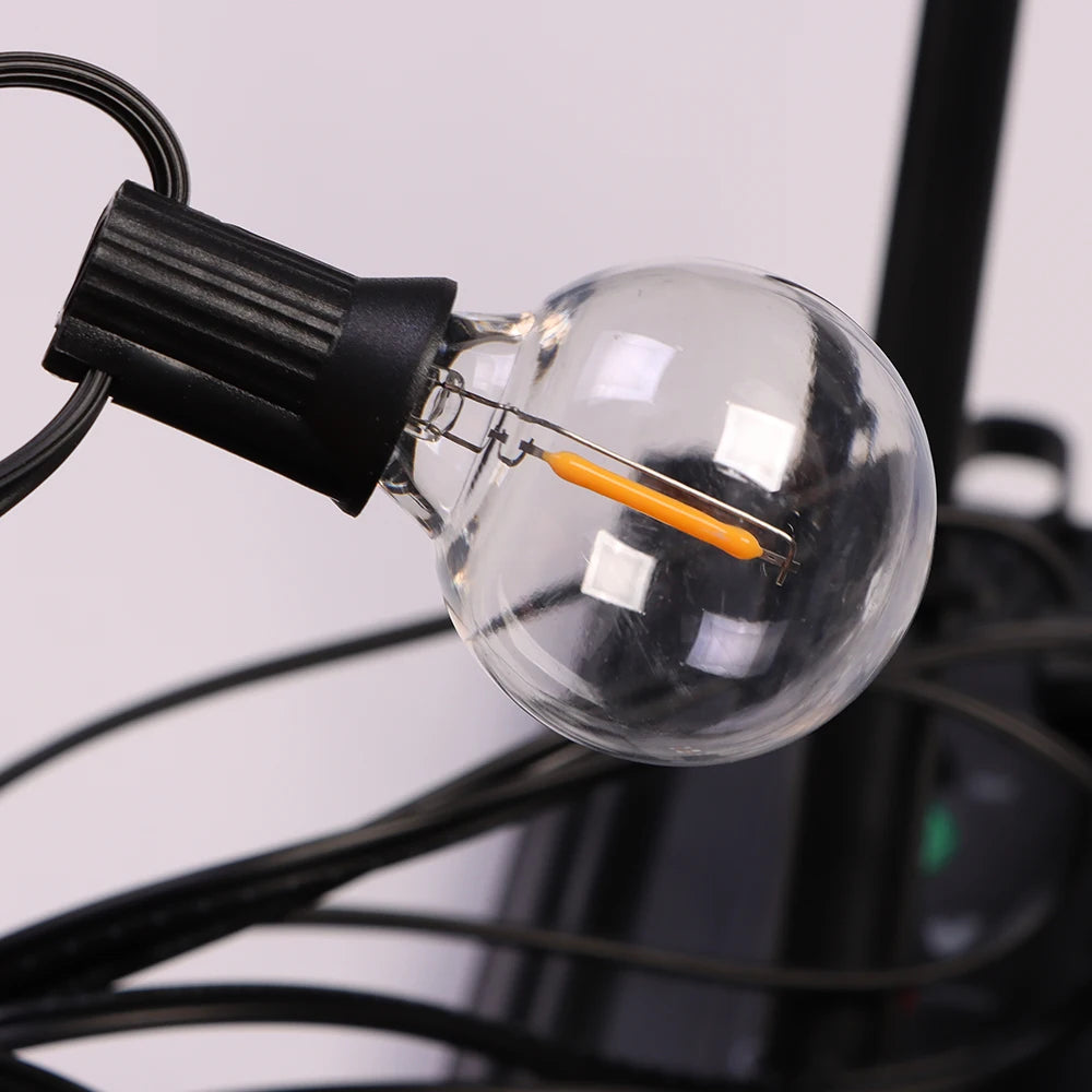 Guirlande solaire LED G40, rechargeable par USB – IP44 – vue 6