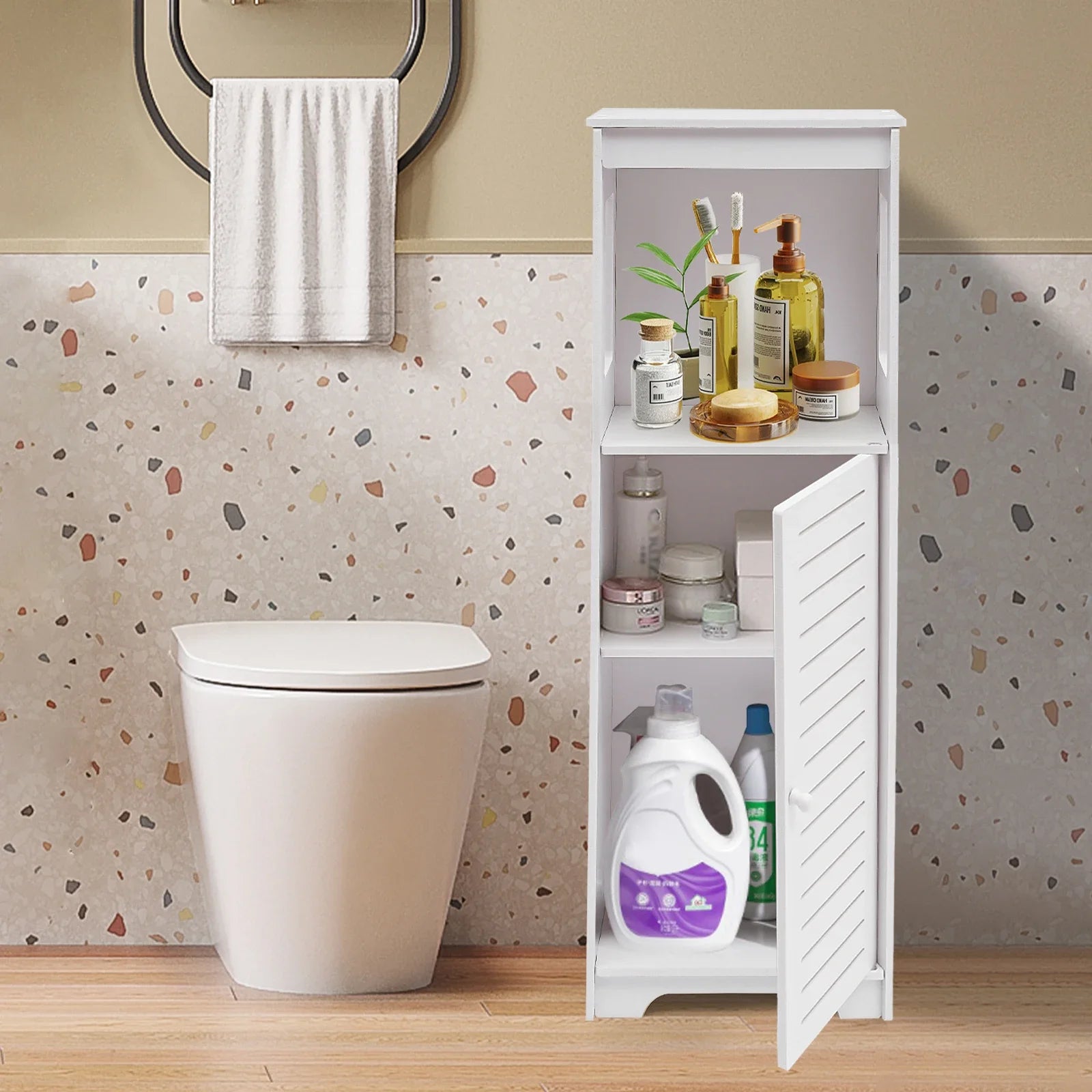 Colonne de salle de bain ventilée en PVC 28 × 25 × 90 cm