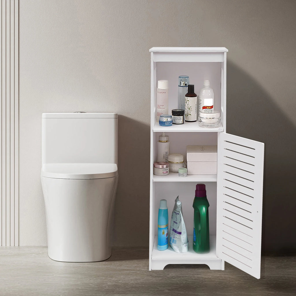Meuble de salle de bain 4 niveaux en PVC 28 × 25 × 90 cm