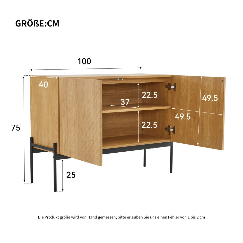 Buffet moderne 2 portes et 3 tiroirs 140 cm