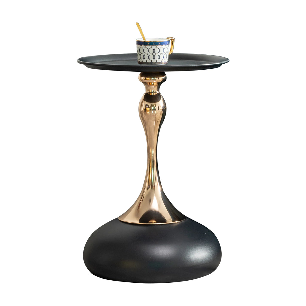 Table d’appoint ronde en métal hauteur 54 cm