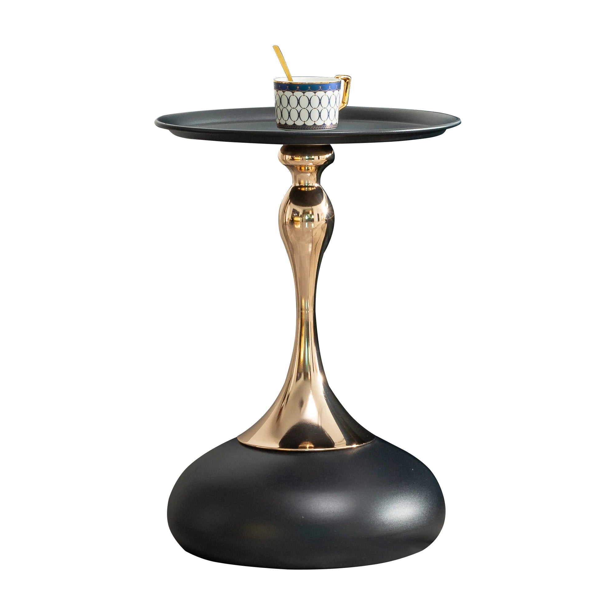 Table d’appoint ronde en métal hauteur 54 cm