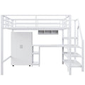 Lit mezzanine 140 × 200 cm avec bureau et placard