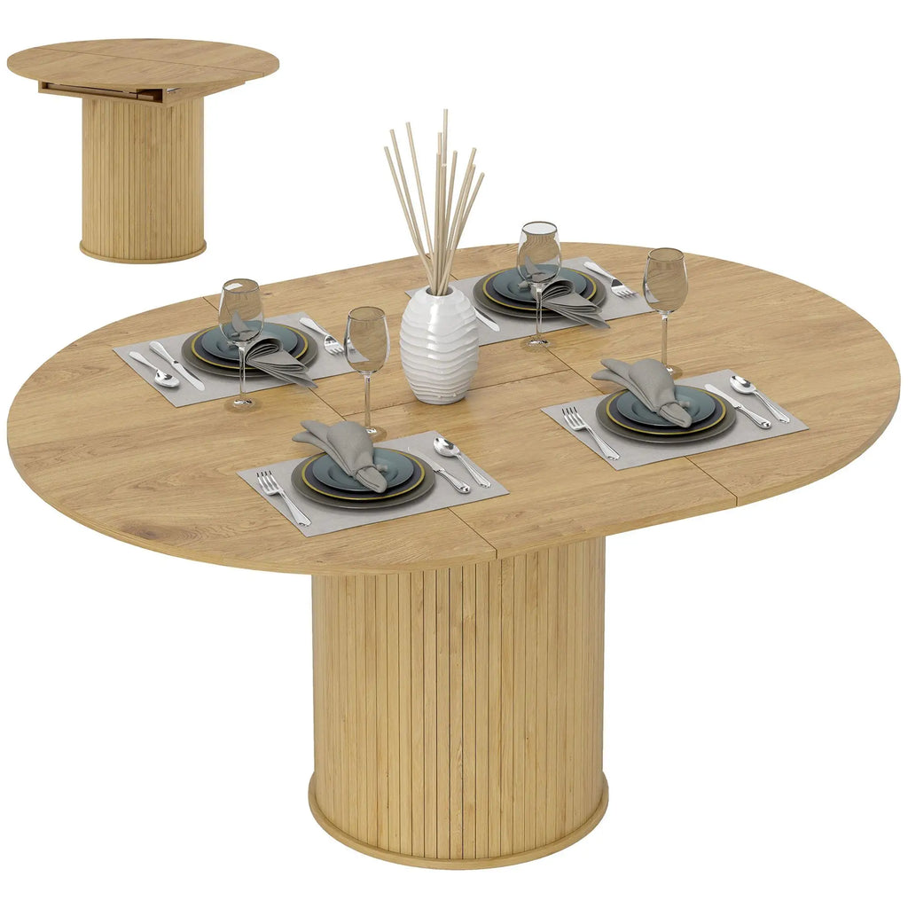 Table à manger extensible 6 à 8 personnes 110–150 cm