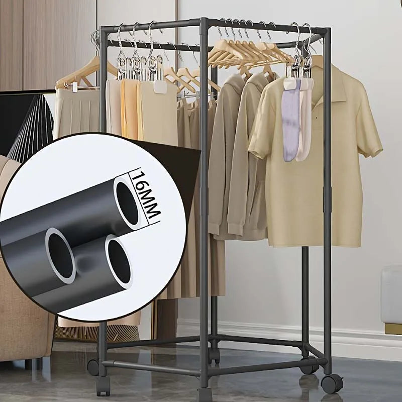 Portant hexagonal mobile pour vêtements sur roulettes, visuel 14