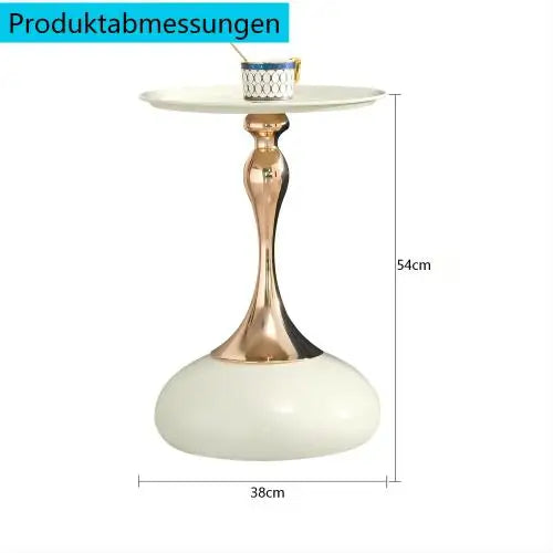 Table d’appoint ronde en métal hauteur 54 cm