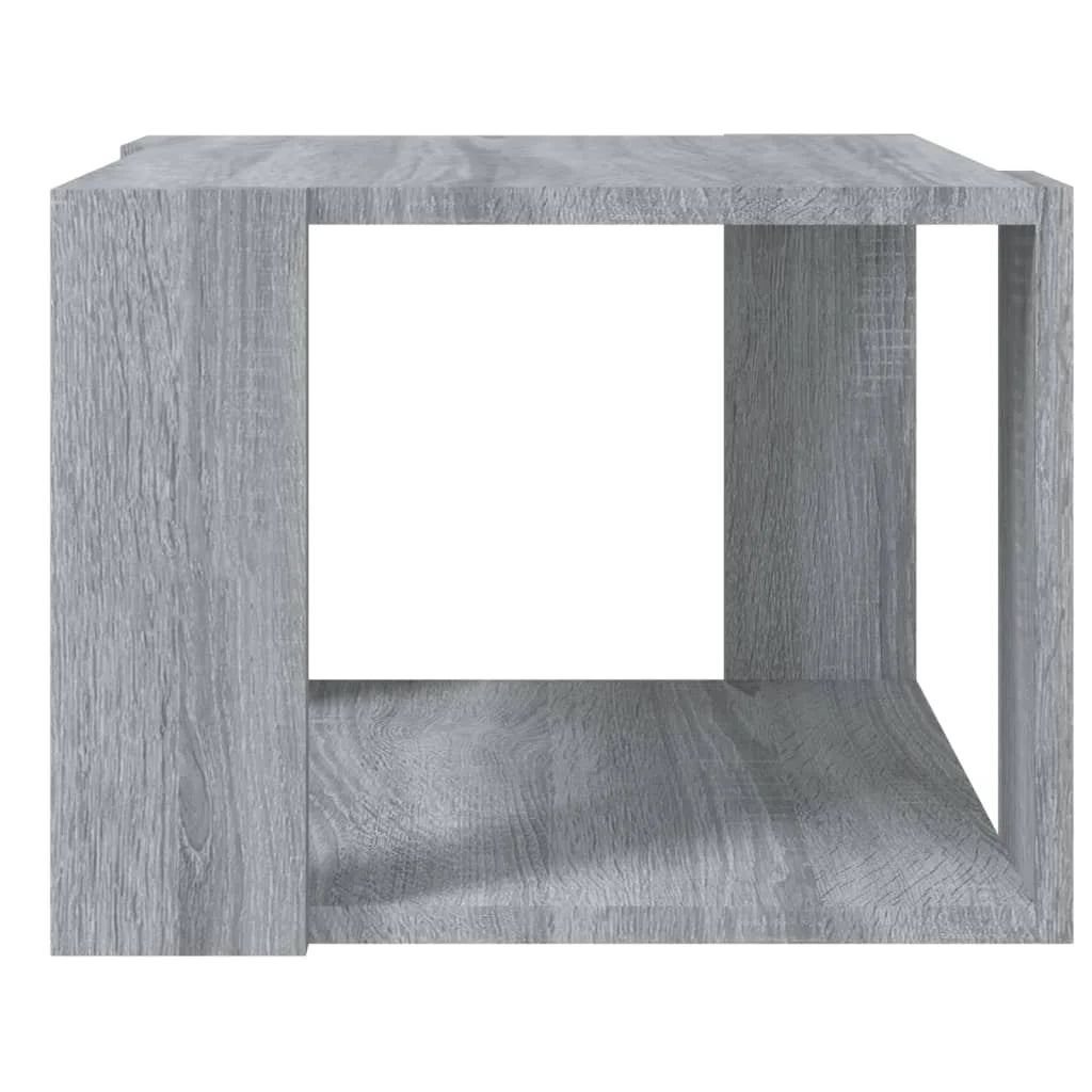 Table basse cube gris Sonoma 40 × 40 × 30 cm — espace inférieur
