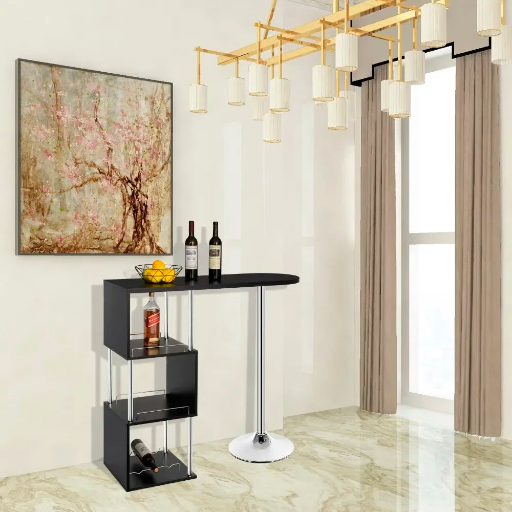 Table de bar haute à trois étagères avec plateau de 113 cm, visuel 13