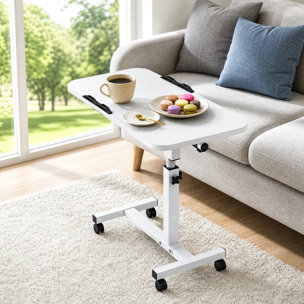 Bureau mobile inclinable sur roulettes pour ordinateur