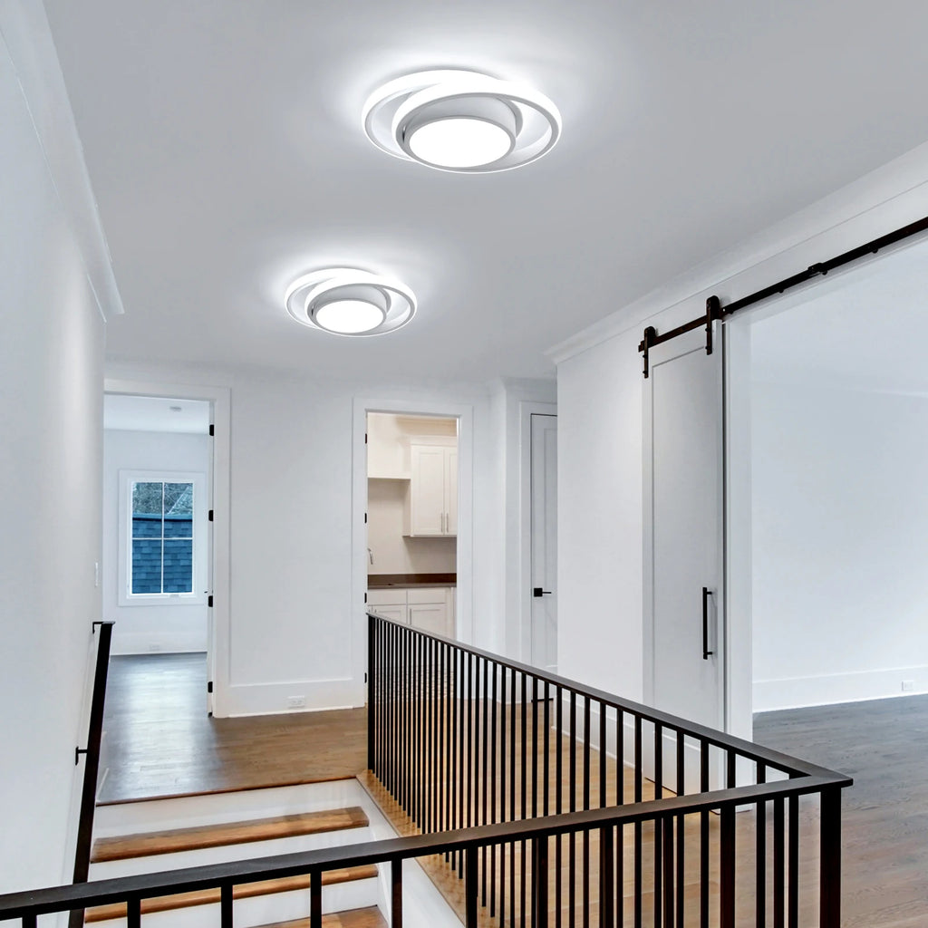 Plafonnier LED rond blanc – 32 W, 6500 K – vue 3