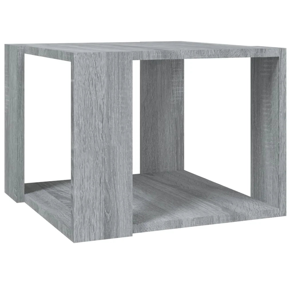 Table basse cube gris Sonoma 40 × 40 × 30 cm — vue de côté