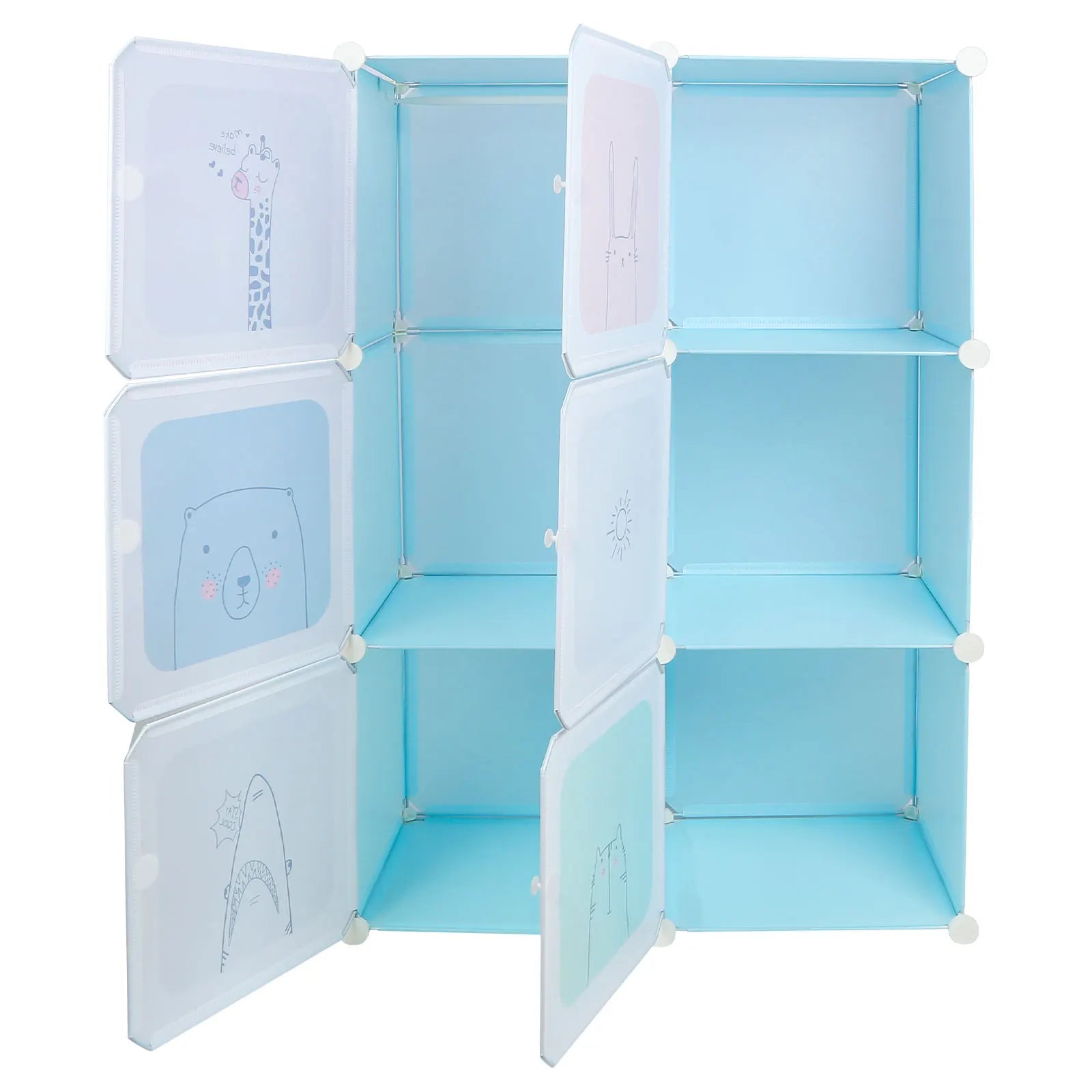 Armoire modulaire enfant à 6 cubes illustrés – vue 5