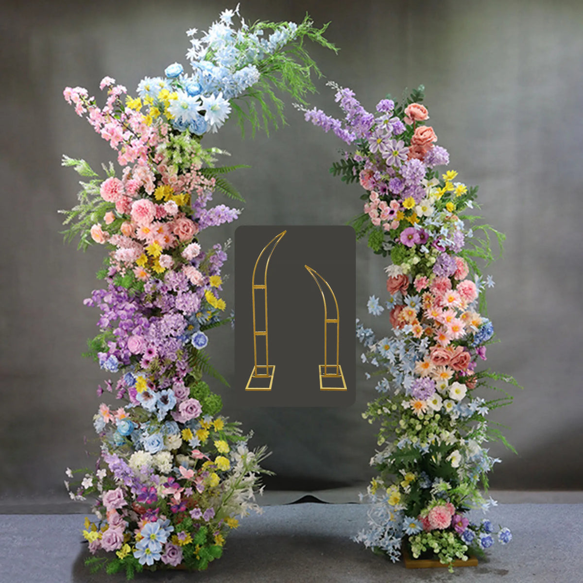 Support d'arche de mariage en métal blanc ou doré, visuel 10