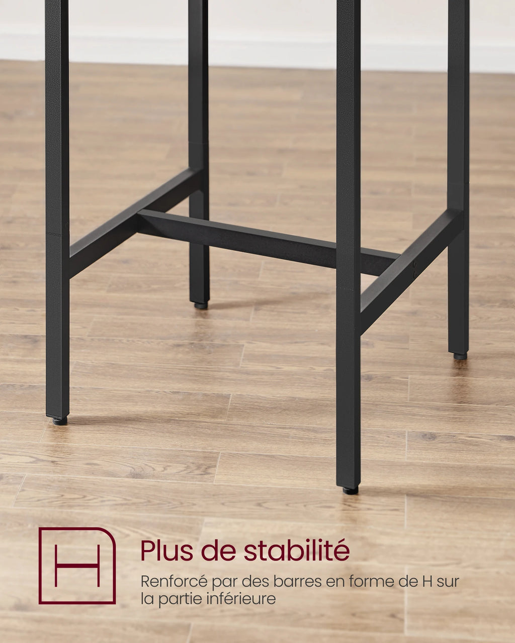 Ensemble table de bar avec 2 tabourets