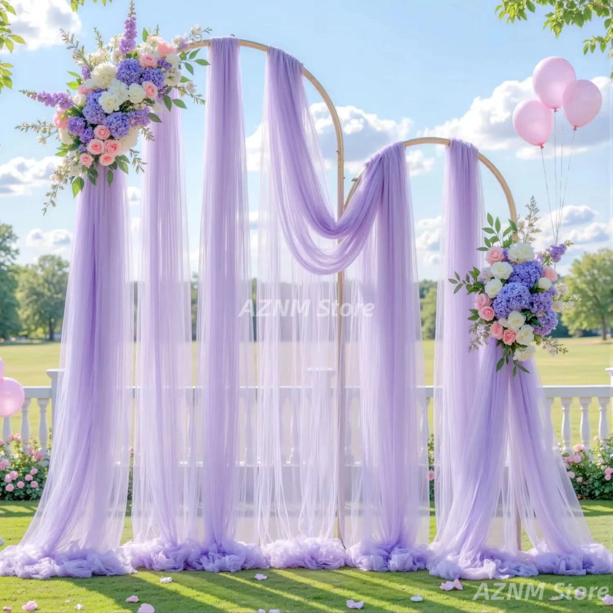 Rideaux en tulle violet translucide, voilages verticaux pour arche, effet léger