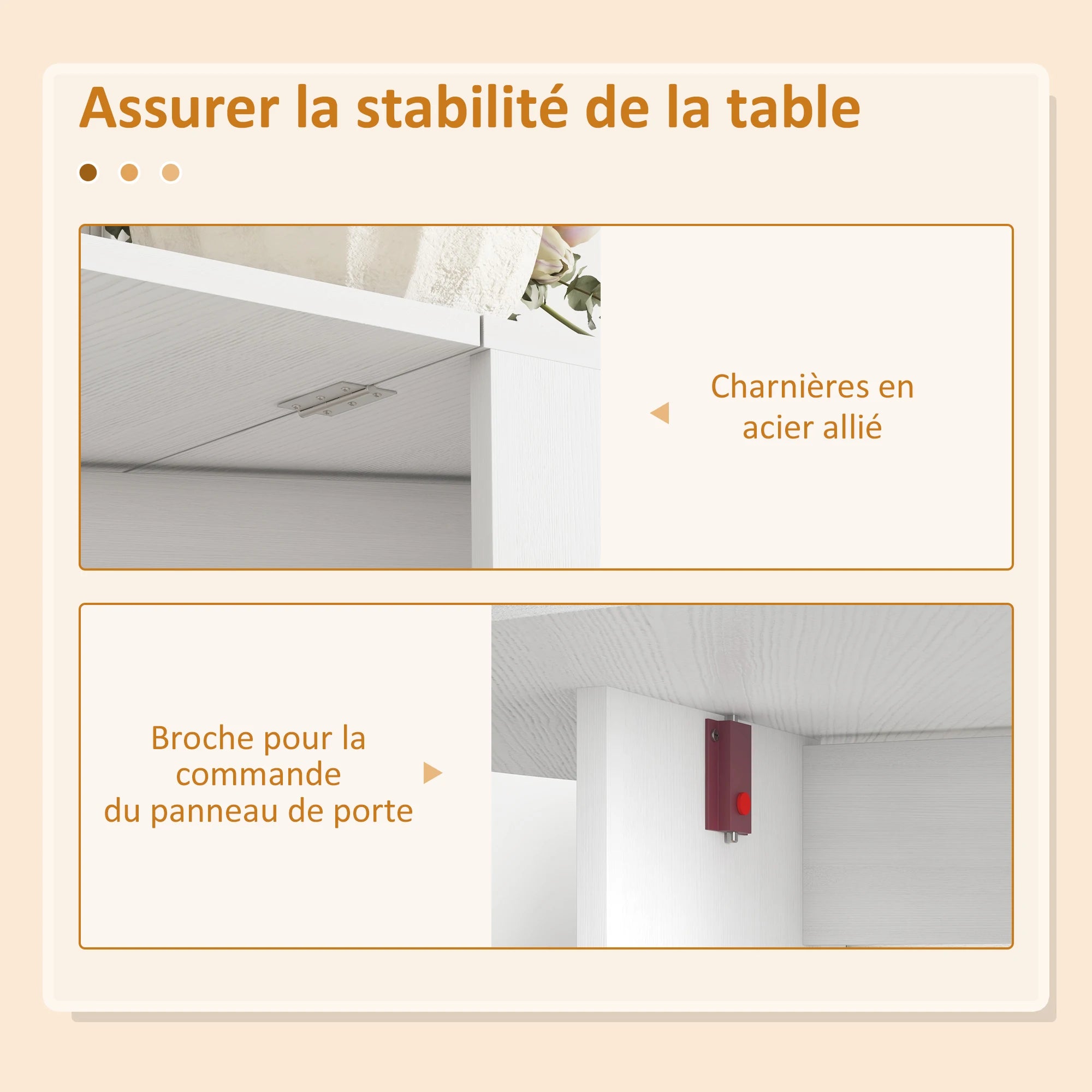 Table à manger ovale pliante jusqu’à 6 personnes