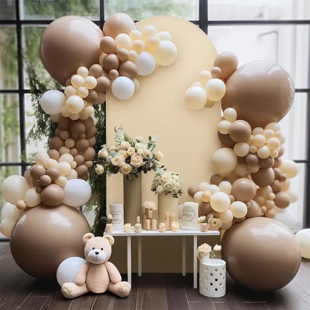 Housse textile extensible coloris champagne pour arche de cérémonie, visuel 1
