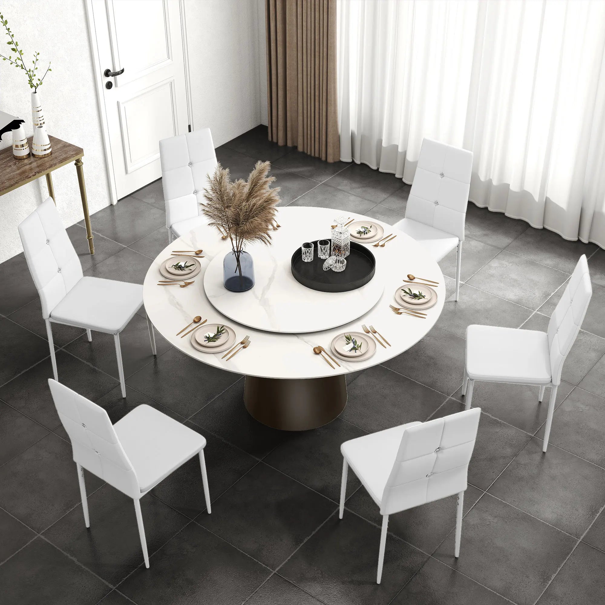 Lot de 6 chaises de salle à manger rembourrées