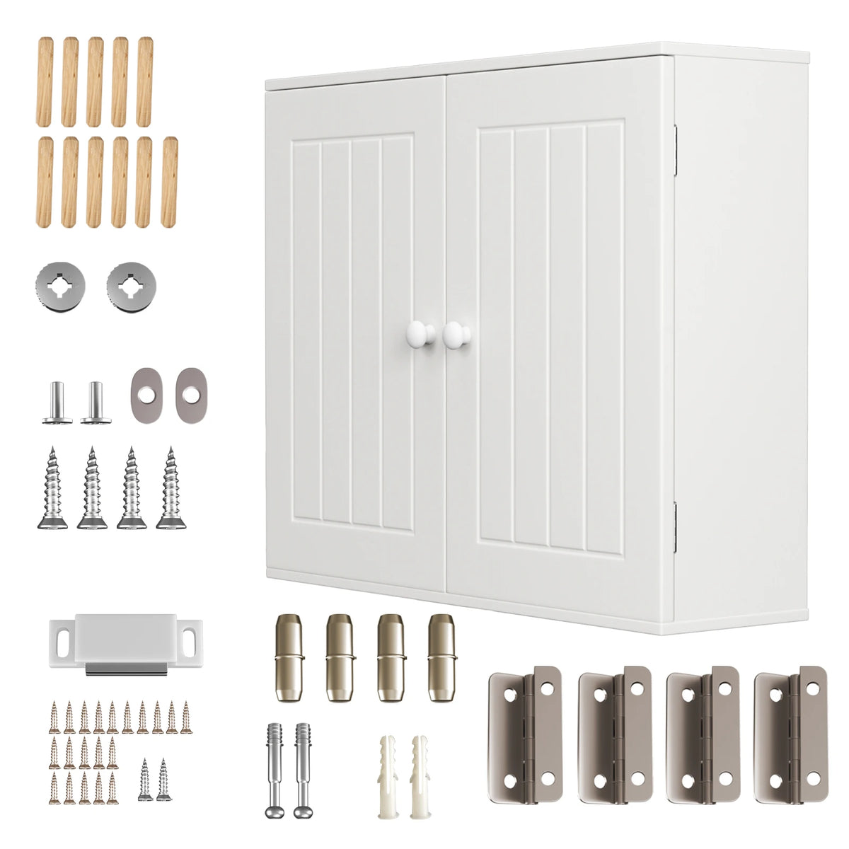Armoire de rangement étroite blanche pour salle de bain, illustration 3