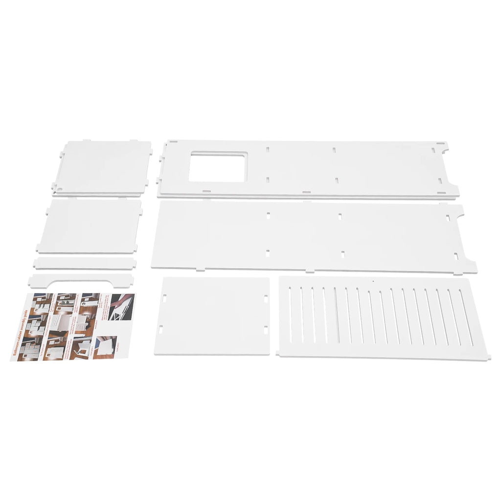 Meuble de salle de bain 4 niveaux en PVC 28 × 25 × 90 cm