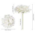 Dimensions indicatives d’un hortensia : tête 15,24 cm et hauteur 25 cm