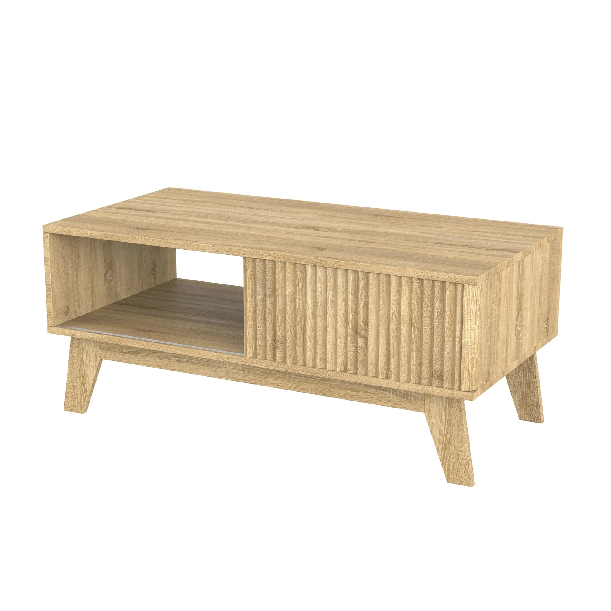 Table basse en bois avec rangement 95 cm