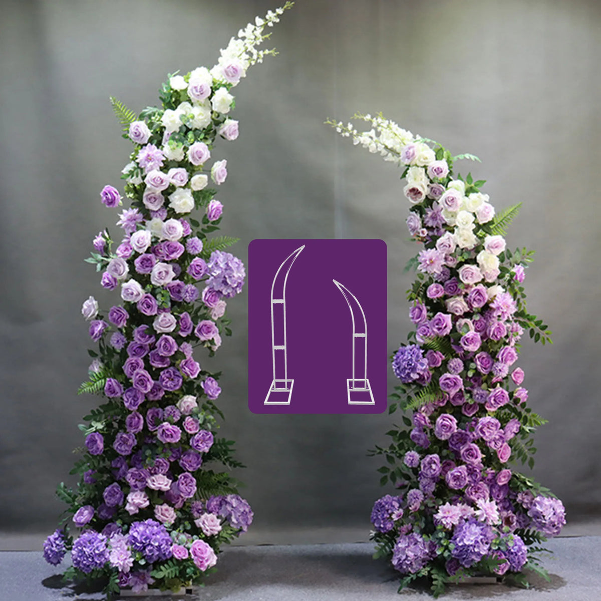 Support d'arche de mariage en métal blanc ou doré, visuel 8